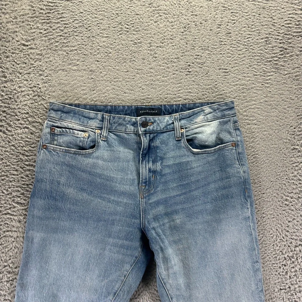 Aeropostale Jeans Mens 36x31 Blue Cotton Denim Straight Athletic Faded Stretch